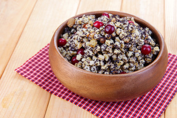 Plate with kutia -  traditional Christmas sweet meal in