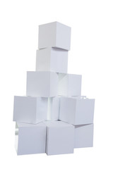 a pile of white blocks