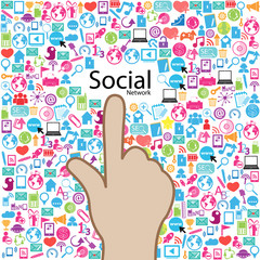 template design Social network light bulb idea vector illustrati