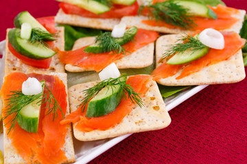 Salmon sandwiches