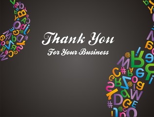 alfabet pattern - thank you for your business © yellomello