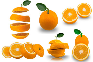 Cut oranges