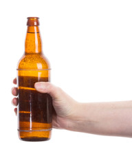 Beer bottle in the hand