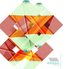 Fototapeta premium Colorful realistic geometric shape design template