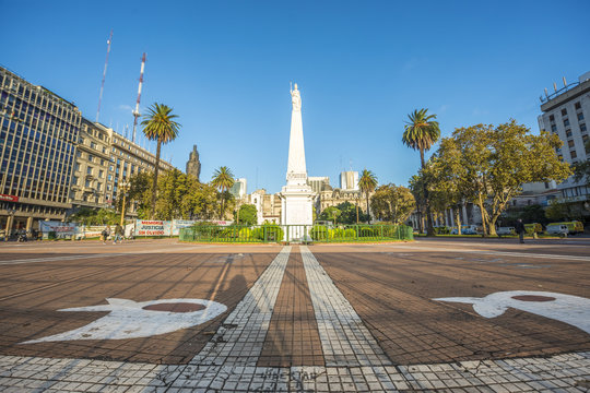 The Piramide de Mayo in Buenos Aires, Argentina.