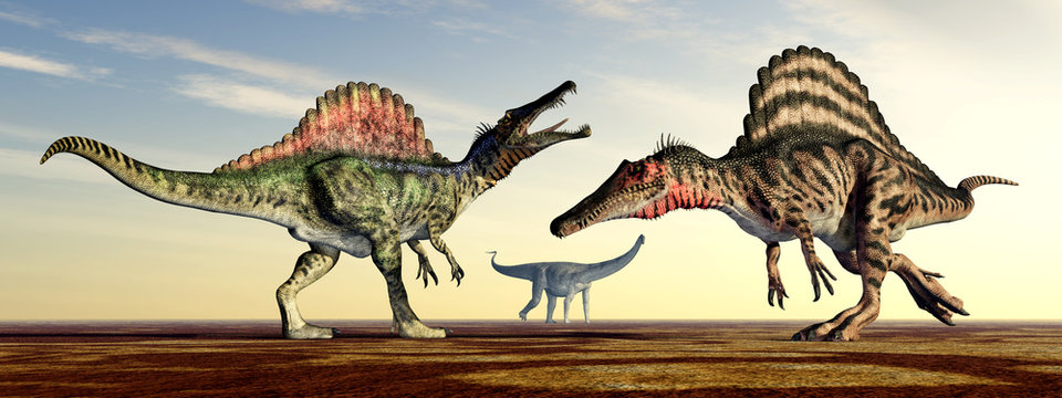 The Dinosaurs Spinosaurus and Puertasaurus