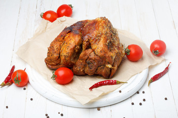 Roasted pork in spices