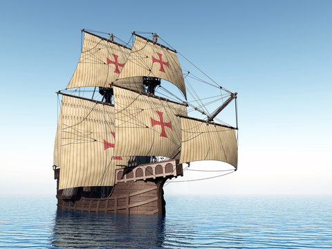 Fototapeta Portuguese Ship of the Fifteenth Century