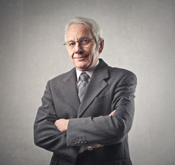 Self-Confident Old Businessman