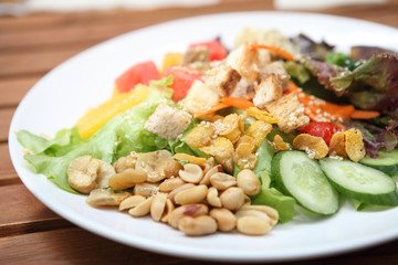 ceacar salad in close up