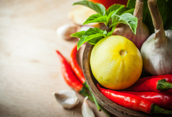 vegetable of food for tom yum element