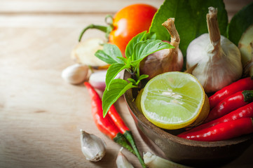 vegetable of food for tom yum element