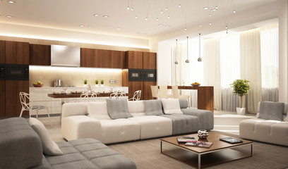 Modern interior in house
