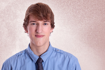 Young man with shirt and tie