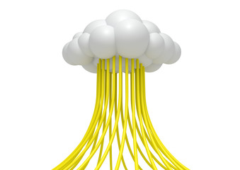 Cloud Computing With Yellow Cables