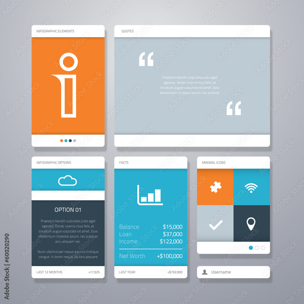 Aufkleber User interface (ui) and infographic vector elements.