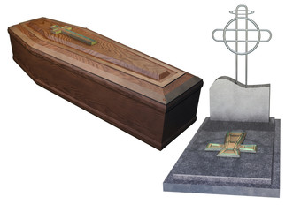 Coffin and Grave set