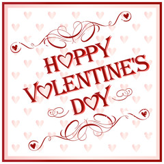 Valentine's day vector background, greeting card