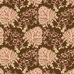 Vintage baroque seamless pattern.