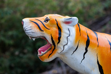 Tiger statue at Wat Khao Thum Suea, Suphan Buri, Thailand