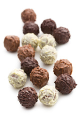 mix of chocolate truffles