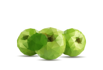 Three green apple