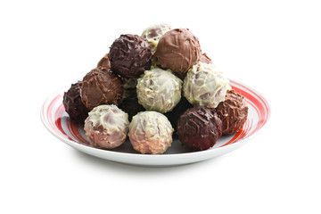 various chocolate truffles