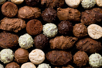 various chocolate truffles