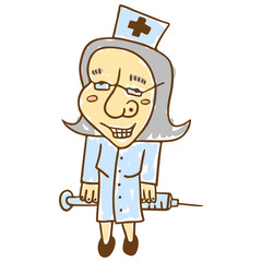 Nurse with syringe