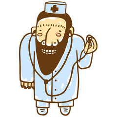 Pediatrician with stethoscope