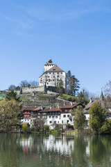 Fototapeta premium Buchs, Altstadt, Werdenberg, Schloss, See, Schweiz