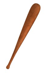 realistic 3d render of baseball bat