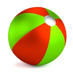 realistic 3d render of beach ball