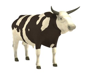 realistic 3d render of bull