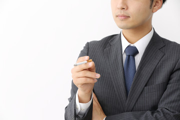 喫煙するビジネスマン