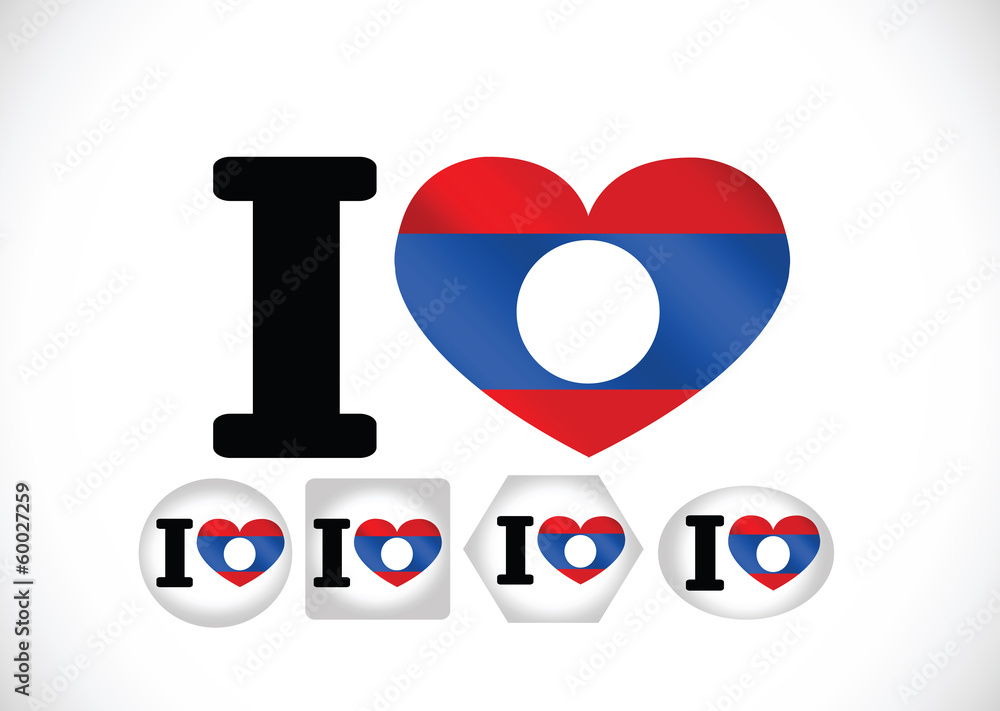 Poster flag of laos themes idea design