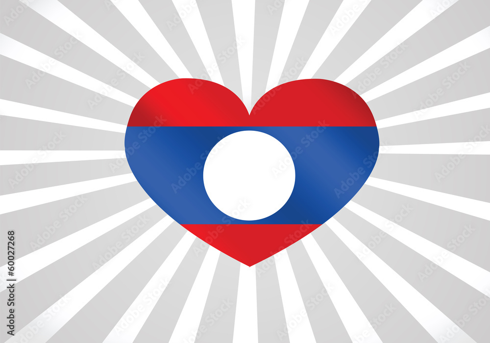 Poster flag of laos themes idea design