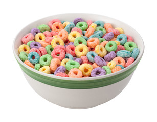 Multicolored Fruit Cereal isolated