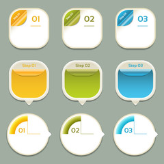 Vector Progress Background / Product Choice or Version. eps 10