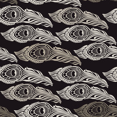 Seamless pattern with feather