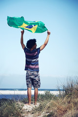 happy Brasil supporter