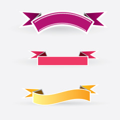 Vintage Styled Ribbons Collection. vector illustration