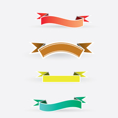 Vintage Styled Ribbons Collection. vector illustration
