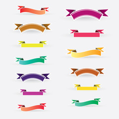 Vintage Styled Ribbons Collection. vector illustration