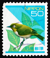 Postage stamp Japan 1992 Japanese White-eye, Passerine Bird