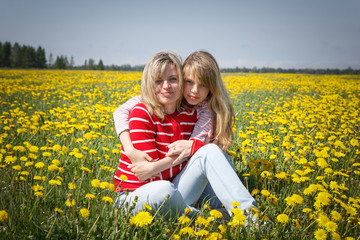 Fototapeta premium mother with daughter