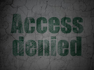 Safety concept: Access Denied on grunge wall background