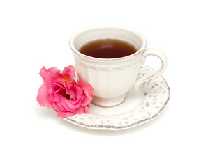 cup of tea and flower