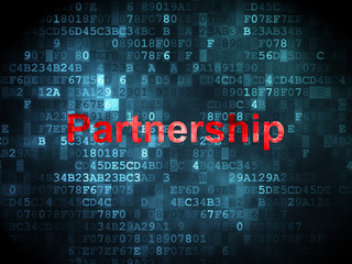Finance concept: Partnership on digital background