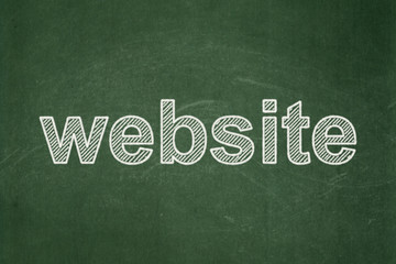 Fototapeta premium Web design concept: Website on chalkboard background